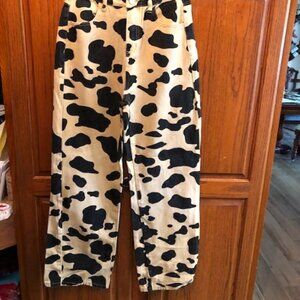 Molly Green Brand Black and Brown cow print jeans size JR M